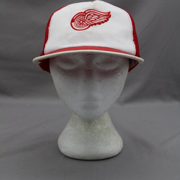 Detroit Red Wings Hat (VTG) - Classic Trucker by Ted Fletcher - Adult Snapback - Picture 1 of 8